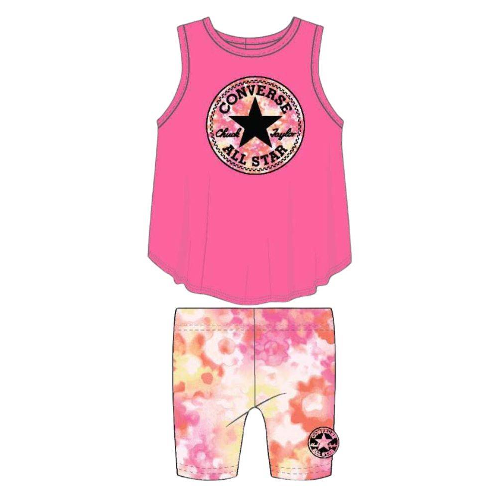 CONVERSE INFANT FLORAL PRINTED TANK-SHORT SET