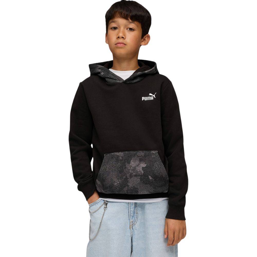PUMA ESS CAMO HOODIE FLEECE B