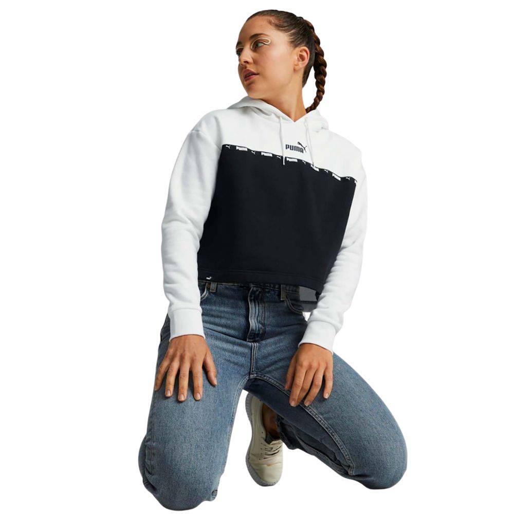 PUMA POWER TAPE WOMENS FLEECE HOODIE