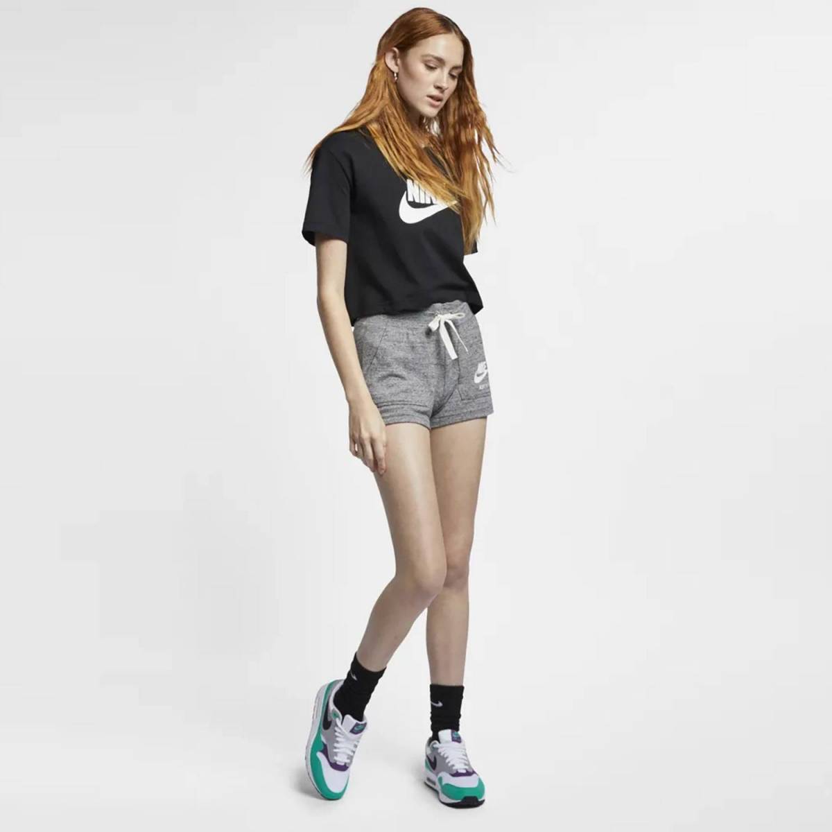 NIKE SPORTSWEAR WOMENS ESSENTIALS CROP ICON TEE