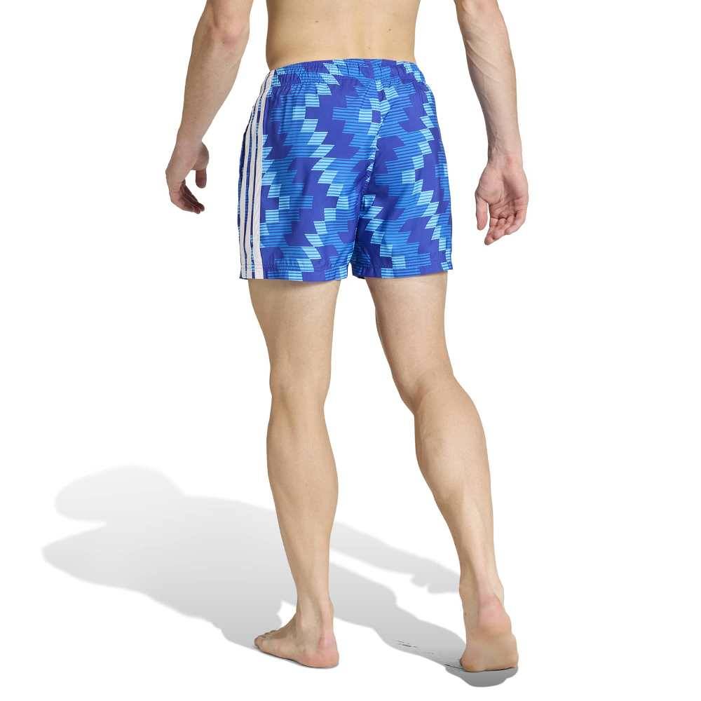 ADIDAS M FOOTBALL-INSPIRED GRAPHIC SWIM SHORTS 5-INCH