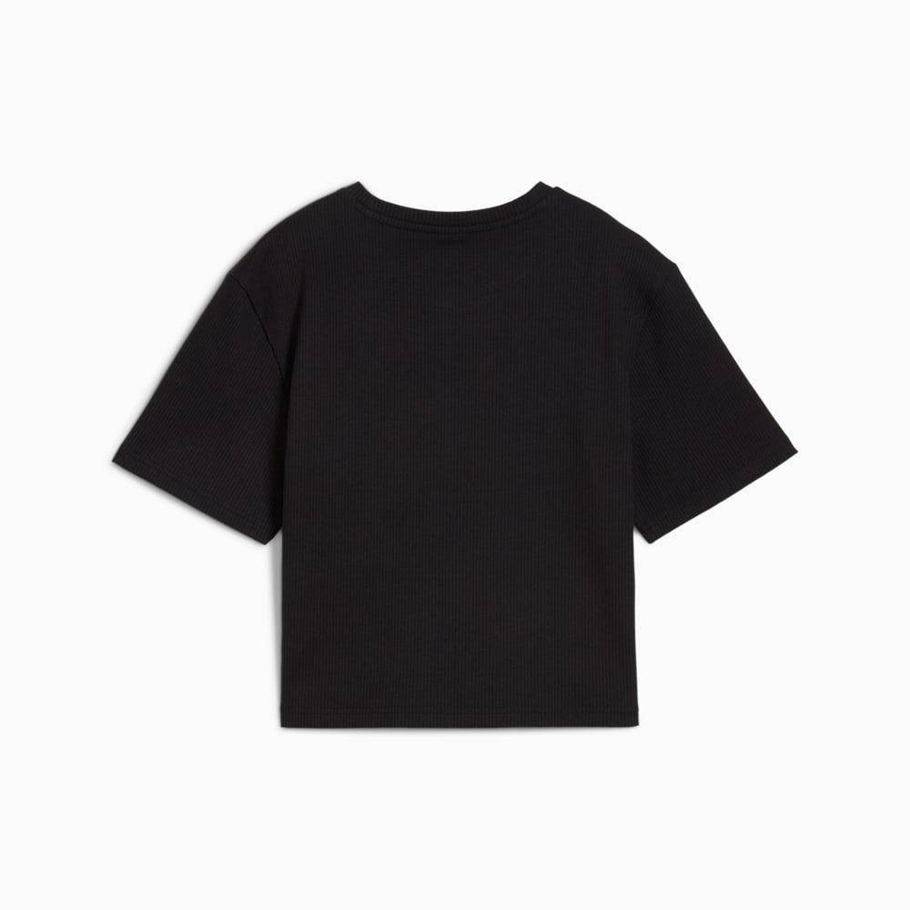 PUMA WARDROBE ESS RIBBED RELAXED TEE