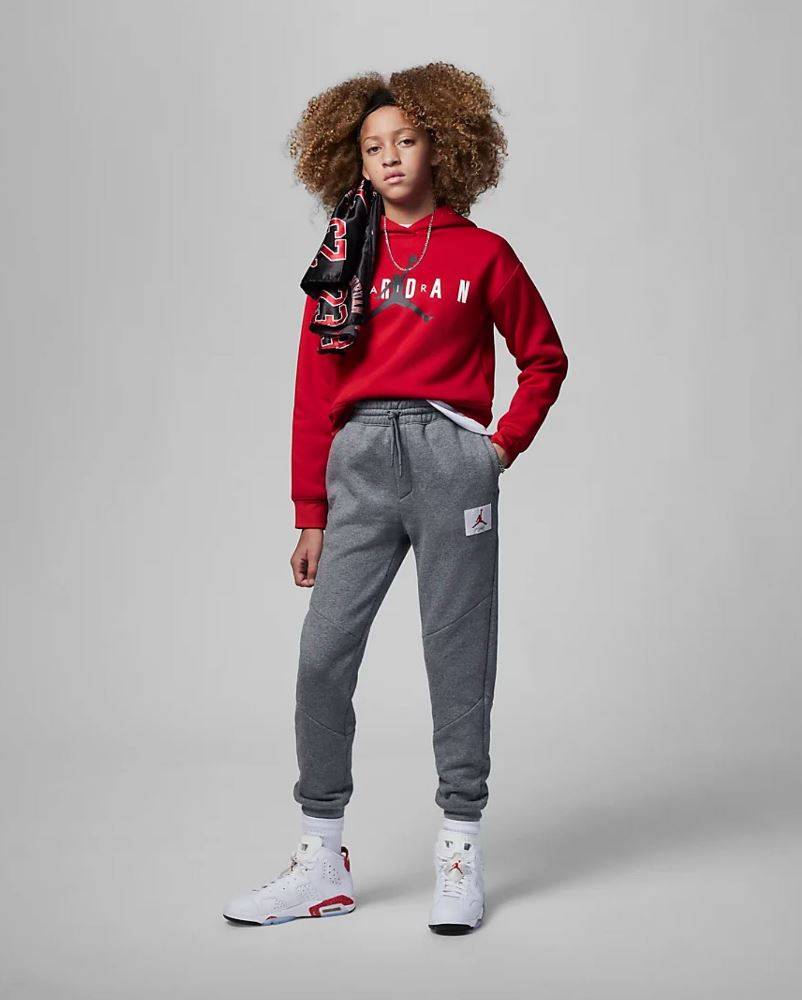 NIKE JORDAN GIRLS JUMPMAN SUSTAINABLE HOODIE
