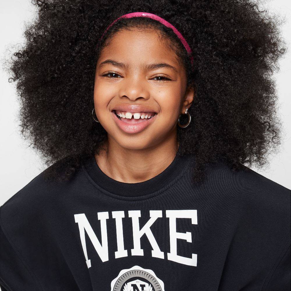 NIKE NSW GIRLS FRENCH TERRY CREW SWEATSHIRT