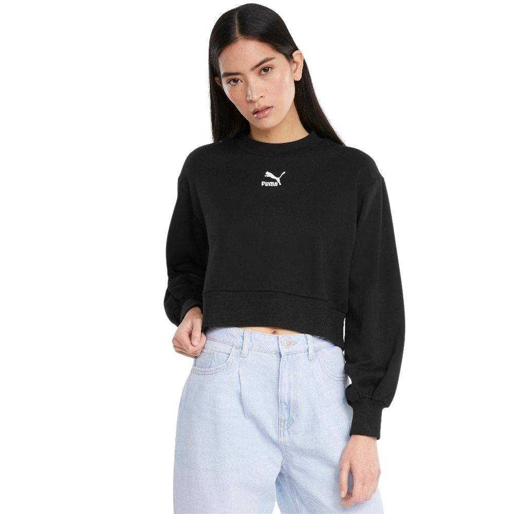 PUMA WOMENS CLASSICS PUFF SLEEVE CREW