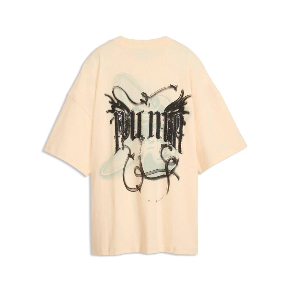 PUMA STREET GLAM OVERSIZED BEDAZZLED GRAPHIC TEE