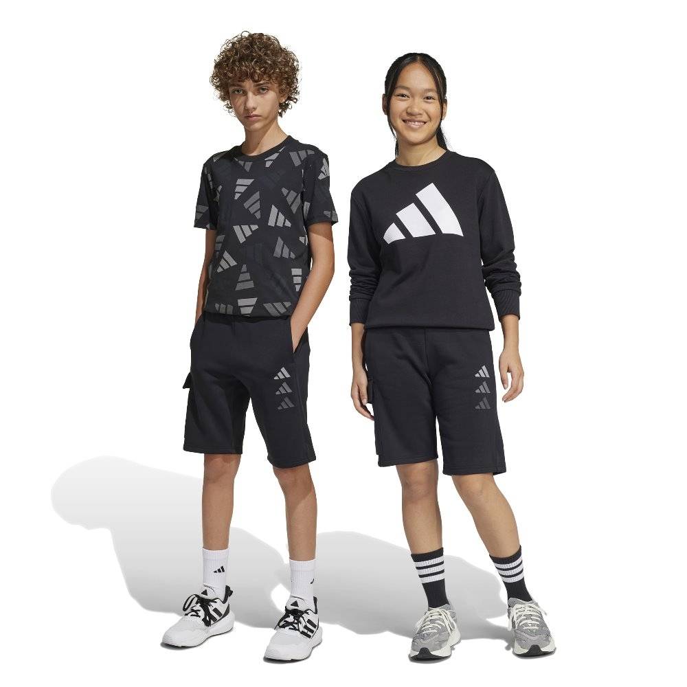 ADIDAS YOUTH SEASONAL ESSENTIALS LOGO CELEBRATION FLEECE SHORTS