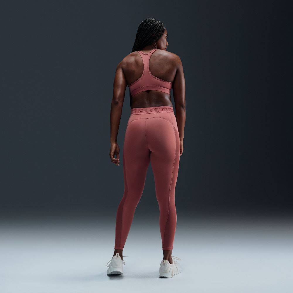NIKE PRO DRI-FIT MED-RISE 7/8 MESH PANELED LEGGINGS