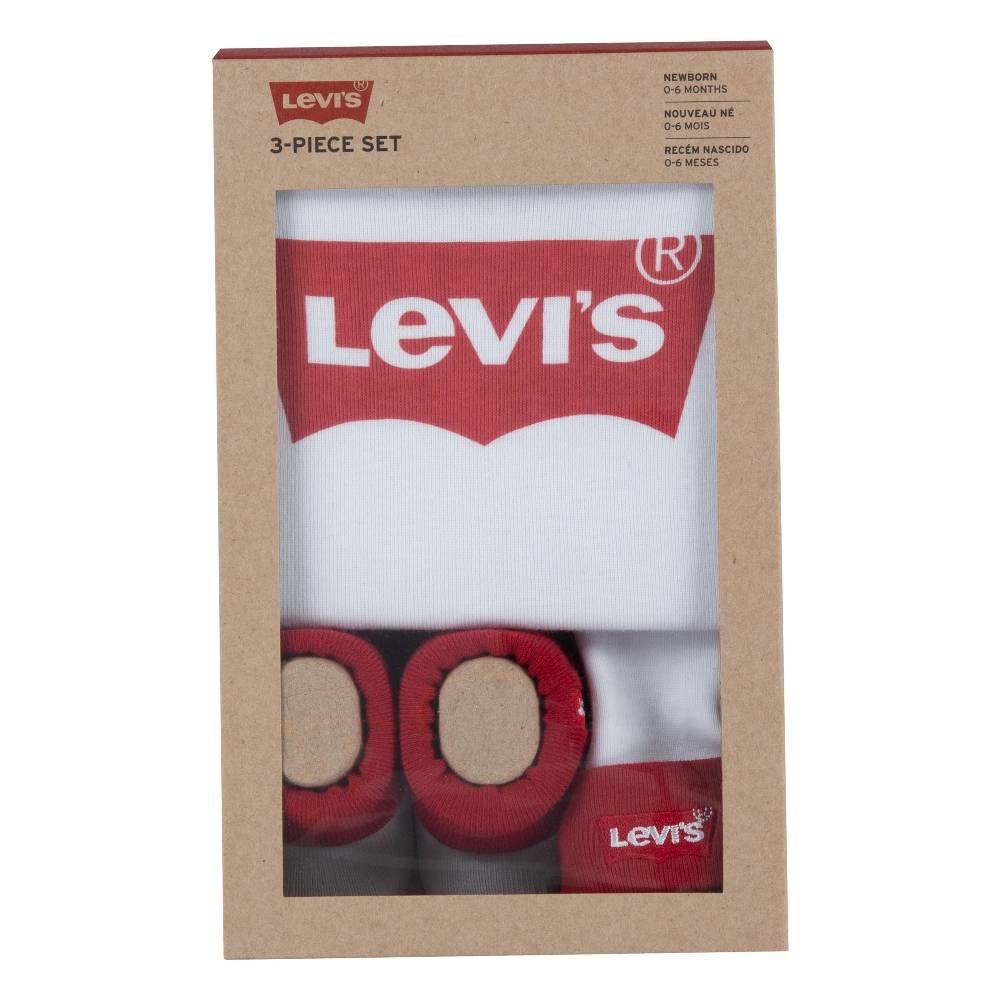 LEVIS BODYSUIT HAT BOOTIE SET