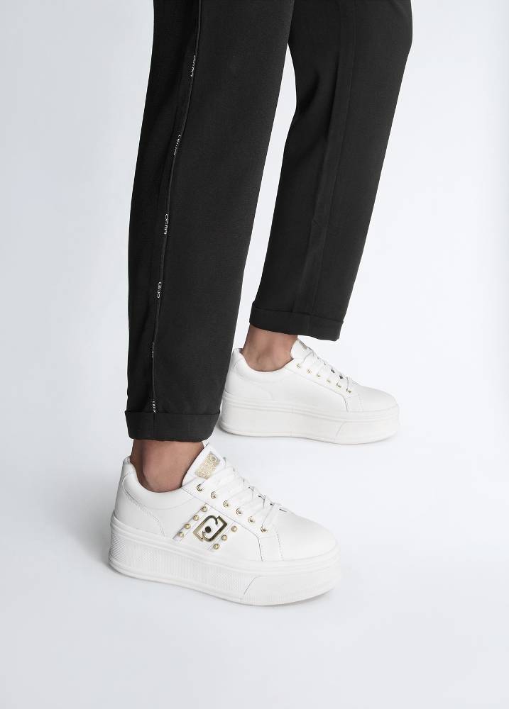 LIU JO SELMA 04 - FLATFORM LEATHER SNEAKER