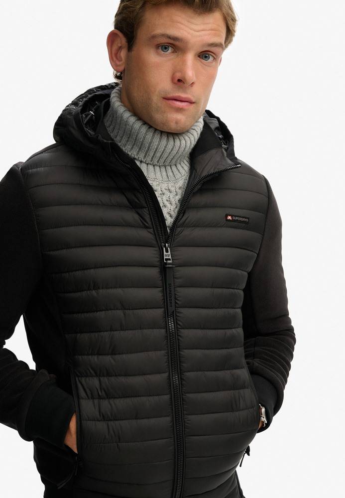SUPERDRY HOOD STORM FLEECE HYBRID JACKET