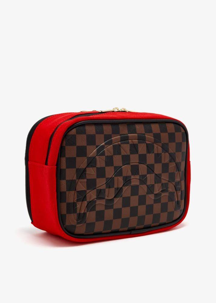 SPRAYGROUND RED REDEMPTION MONTE TOILETRY BRICK
