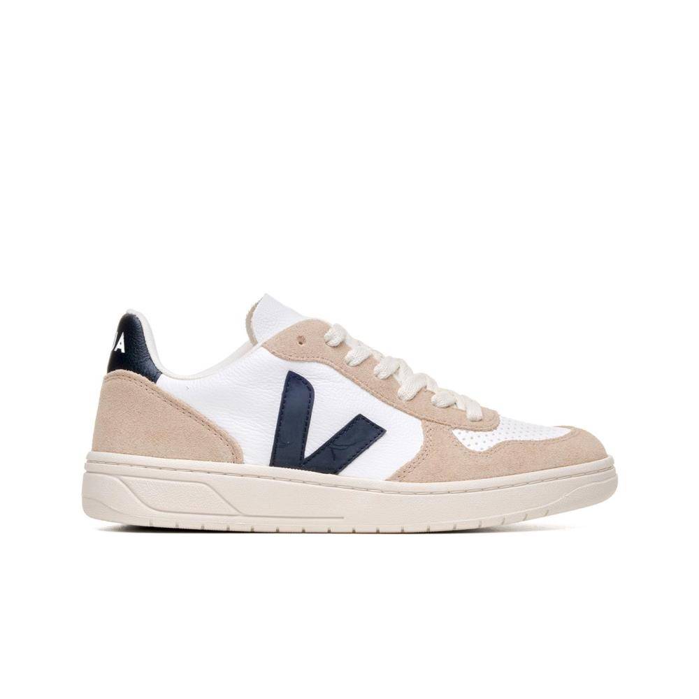 VEJA V-10 CHROME-FREE LEATHER SNEAKERS