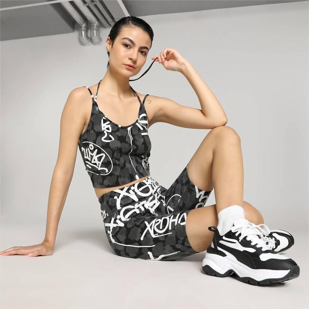 PUMA X X-GIRL AOP CROP TOP