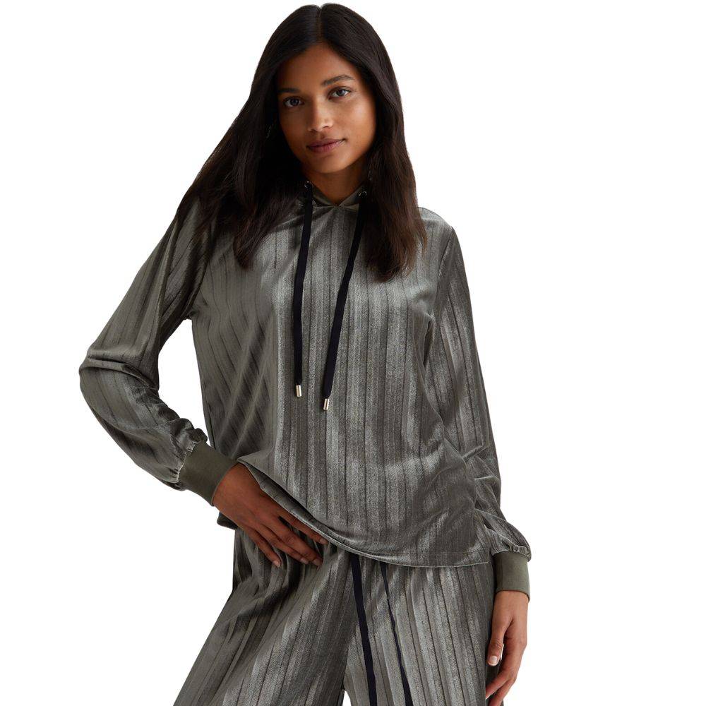 LIU JO CHENILLE PLEATED SWEATSHIRT