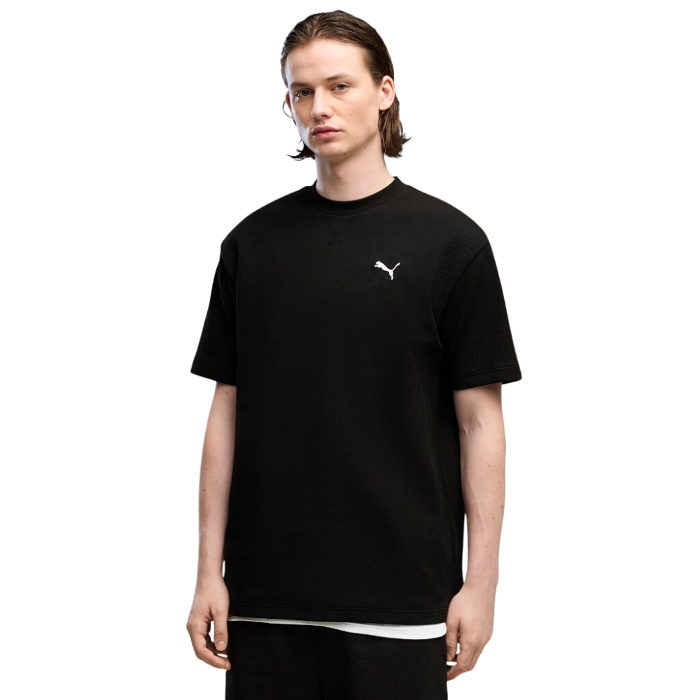 PUMA ESS ELEVATED RELAXED MATERIAL TEE