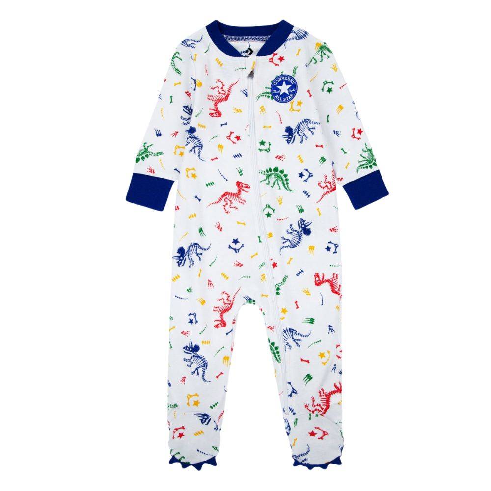 CONVERSE DINOS NEWBORN FOOTED COVERALL
