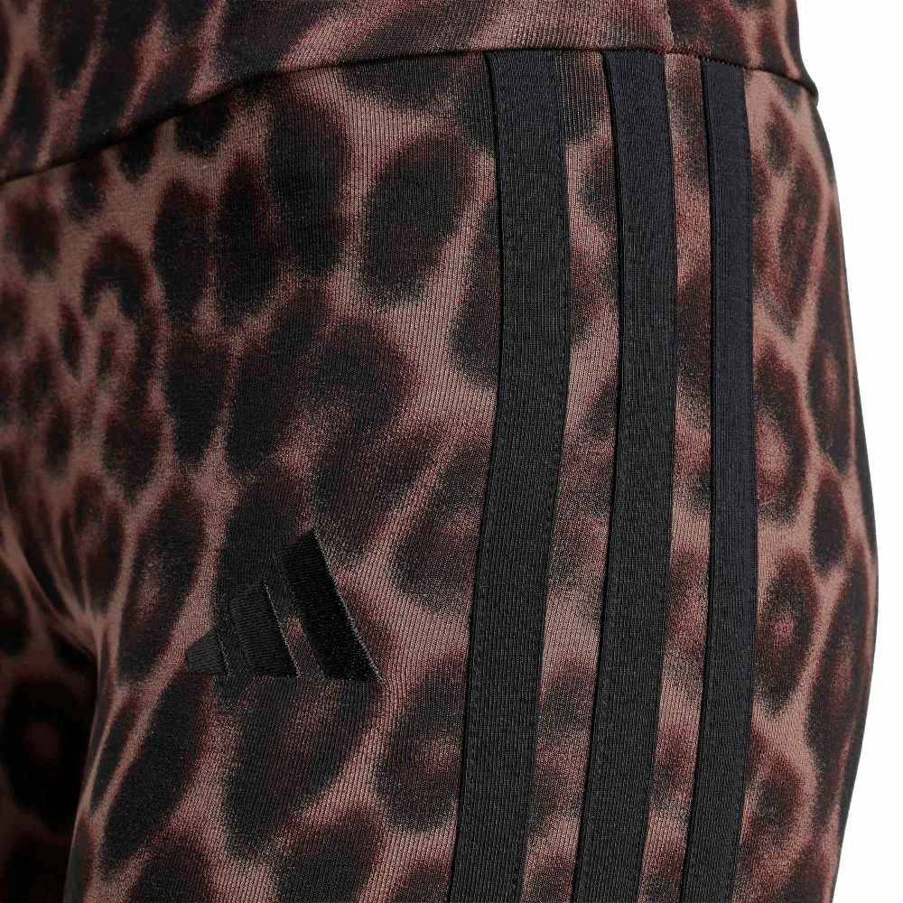 ADIDAS SEASONAL ESSENTIALS LEOPARD PRINT BIKER SHORTS WITH 3-STRIPES