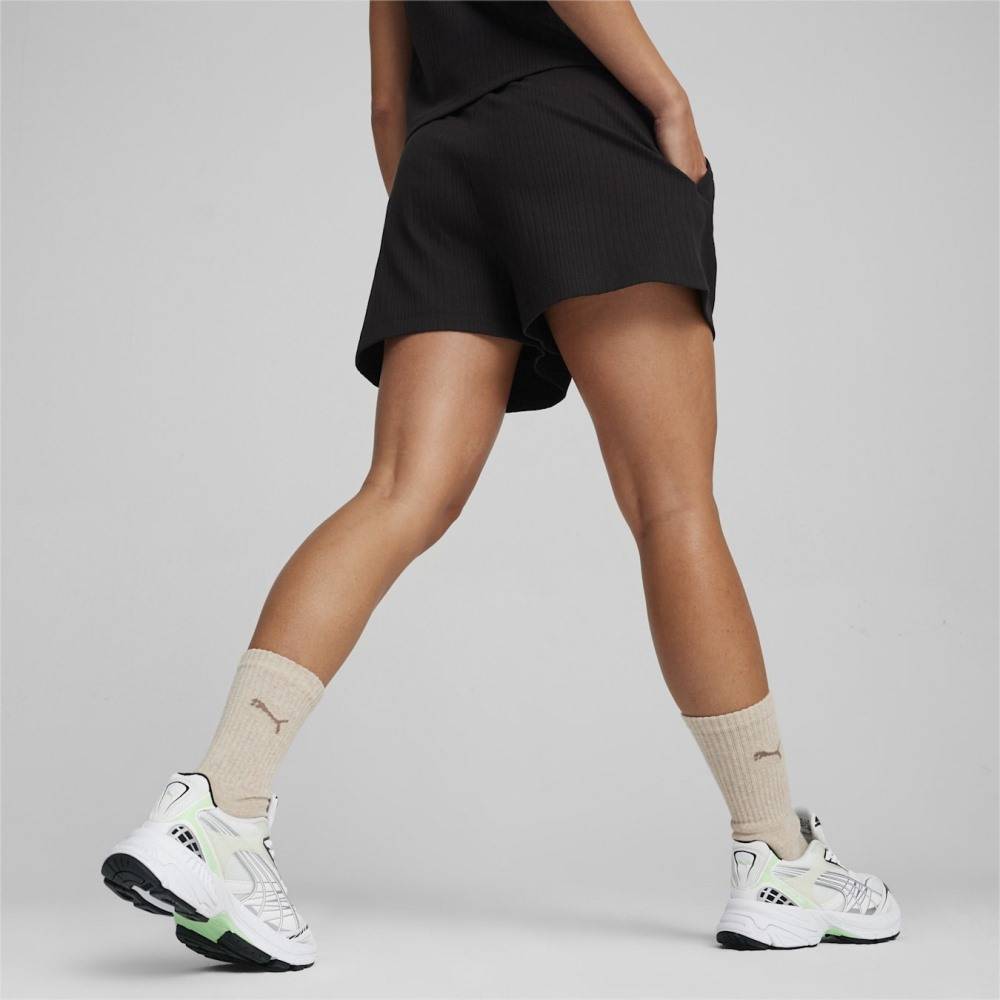 PUMA CLASSICS RIBBED A-LINE SHORTS