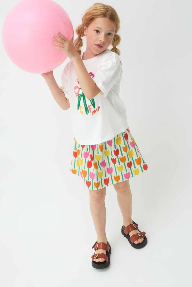 COMPANIA FANTASTICA COTTON T-SHIRT WITH PRINT