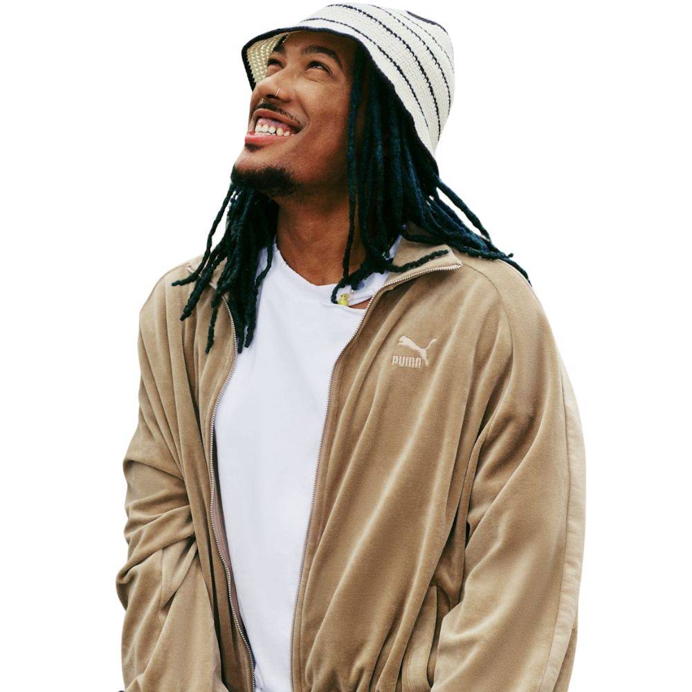 PUMA T7 OVERSIZED VELOUR TRACK JACKET