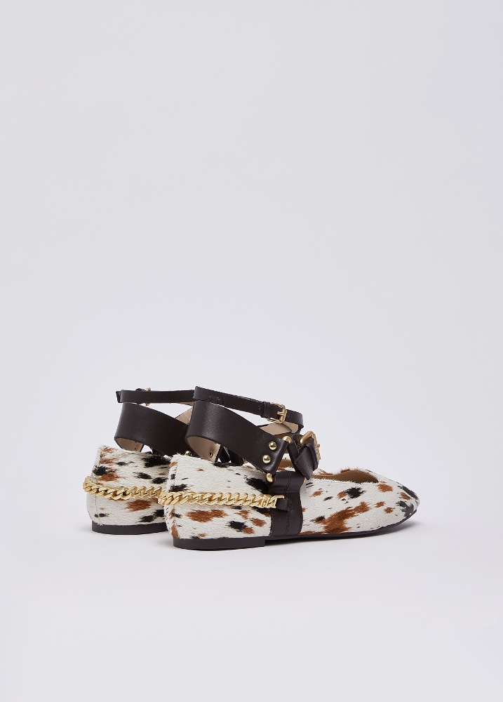LIU JO BRIGITTE 18 - COW HAIR BALLERINA FLATS