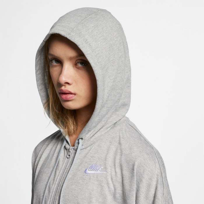 NIKE SPORTSWEAR JERSEY FULL ZIP HOODIE WOMENS