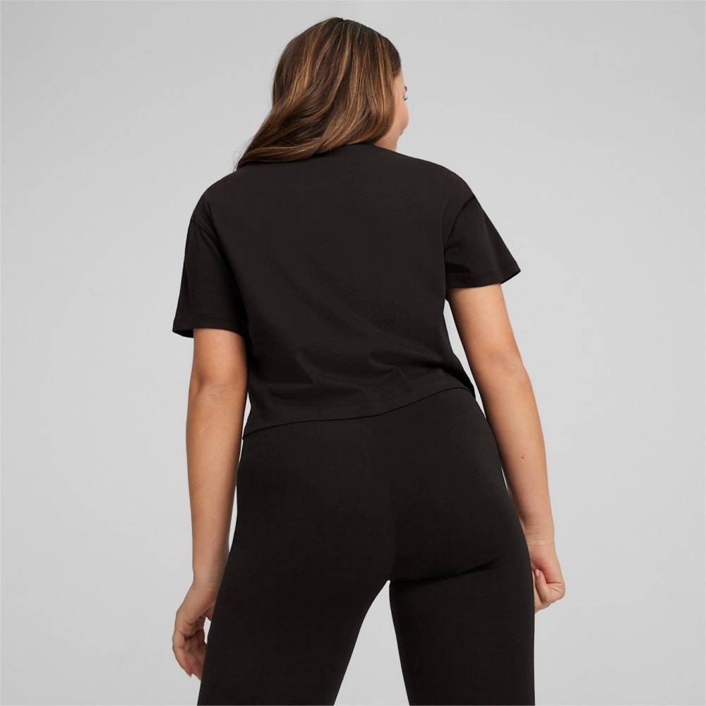 PUMA GIRLS LOGO CROPPED TEE