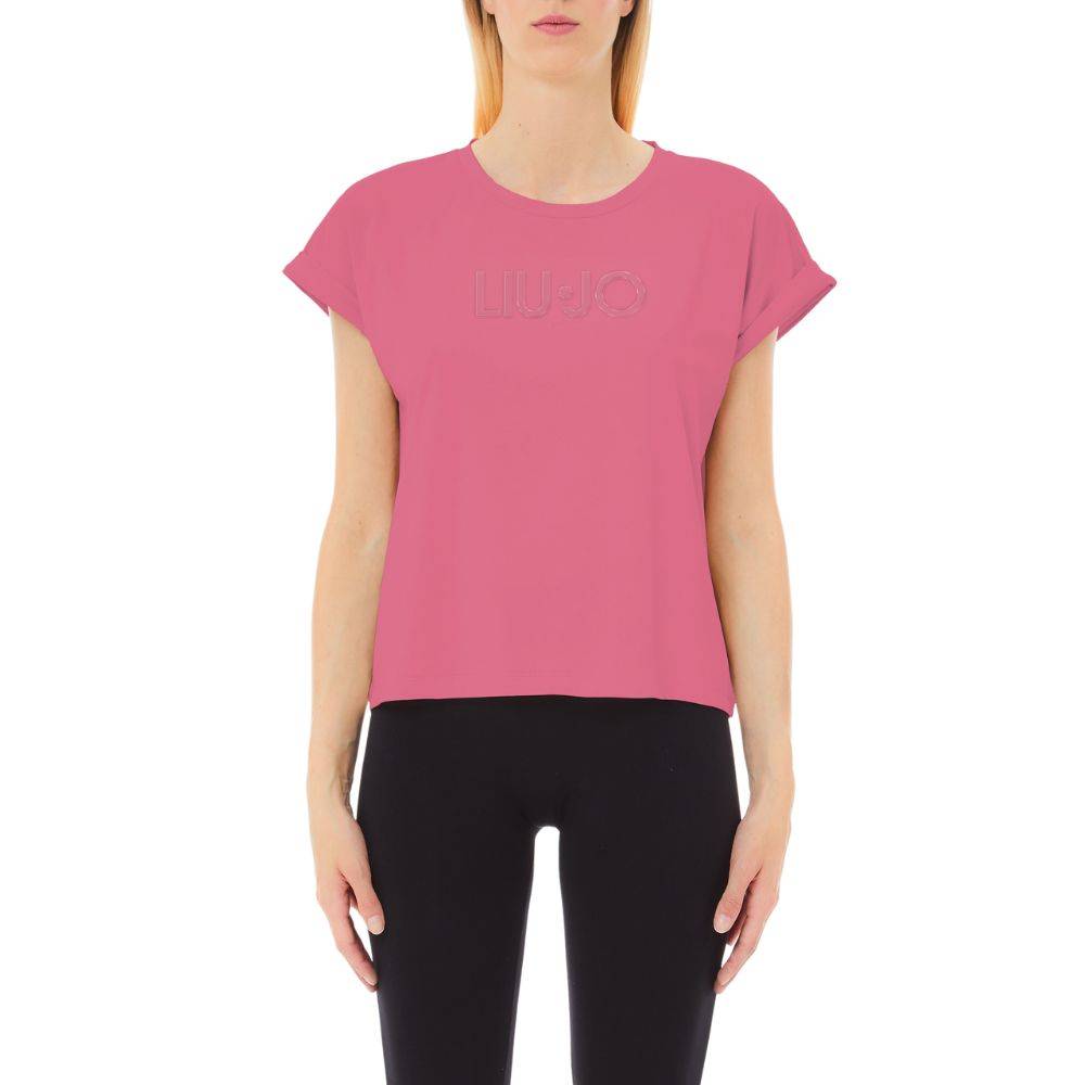 LIU JO COTTON T-SHIRT WITH LOGO
