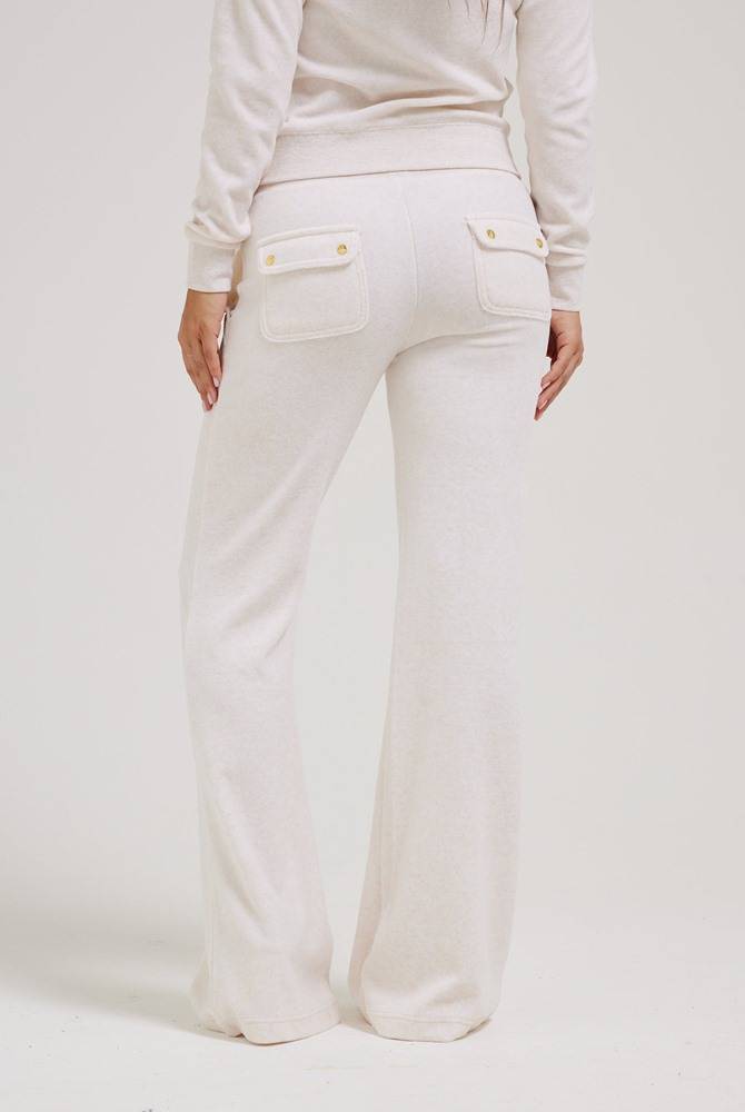 JUICY COUTURE LAYLA LOW RISE CLASSIC VELOUR FLARE POCKET TRAKCPANT