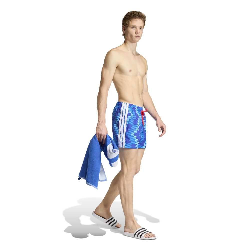ADIDAS M FOOTBALL-INSPIRED GRAPHIC SWIM SHORTS 5-INCH