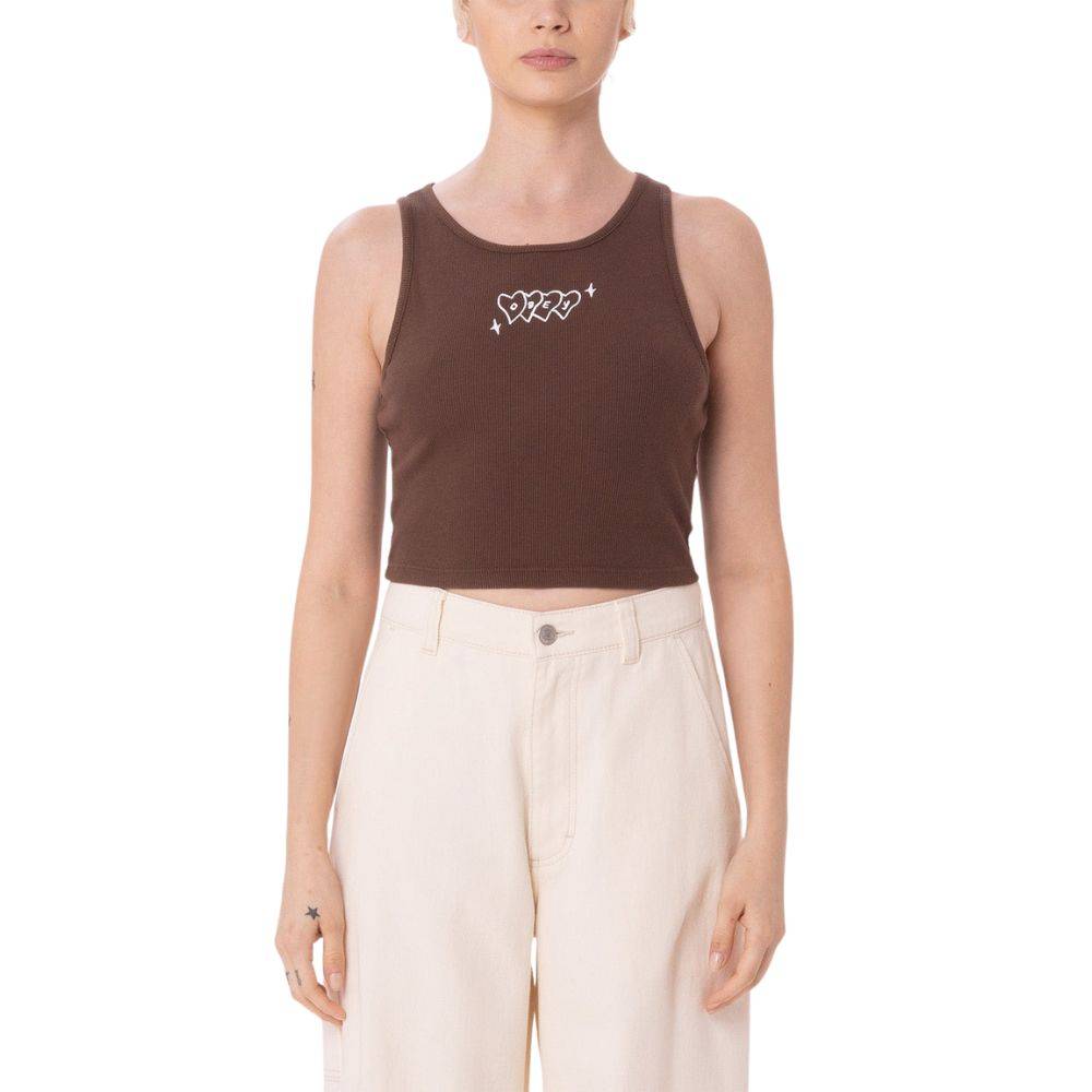 OBEY HEARTS RIB MEGAN TANK