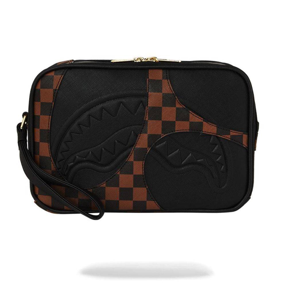 SPRAYGROUND JETSTREAM BROWN TOILETRY BAG
