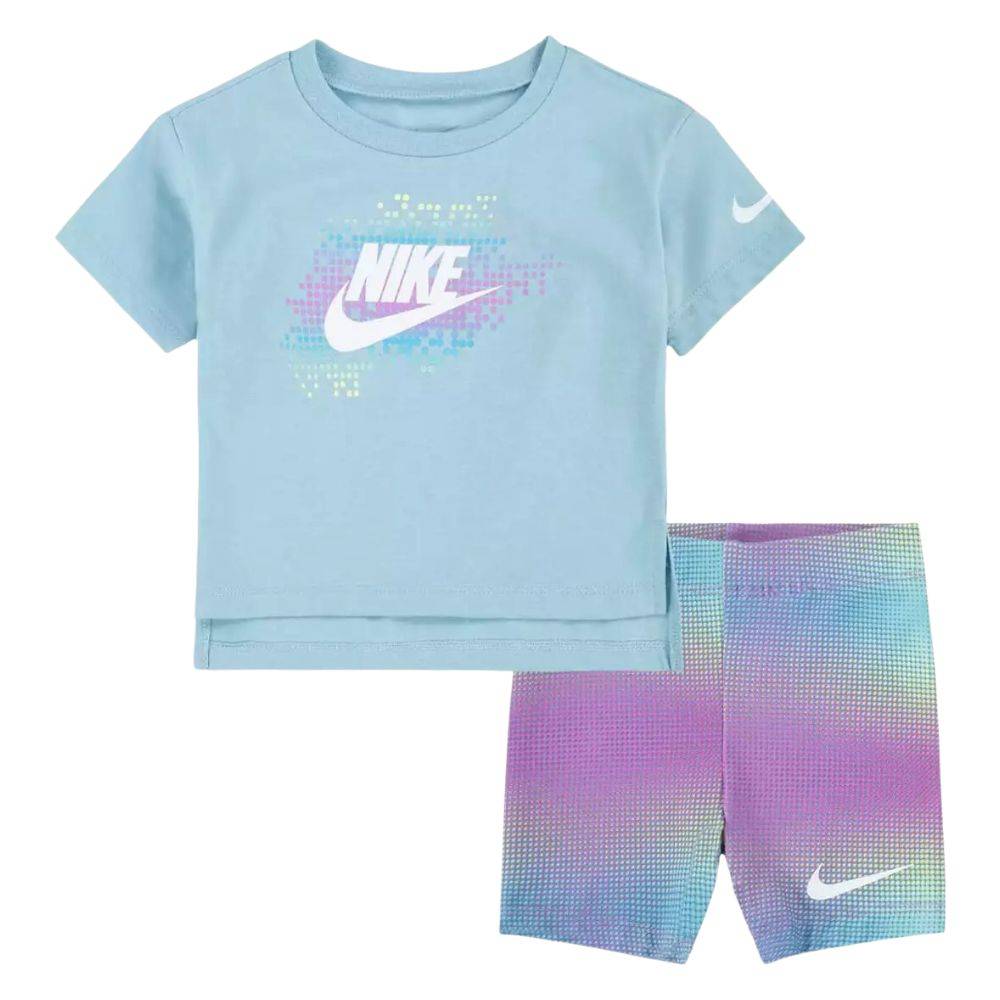 NIKE INFANT ALL-OVER-PRINT BIKE SHORT SET