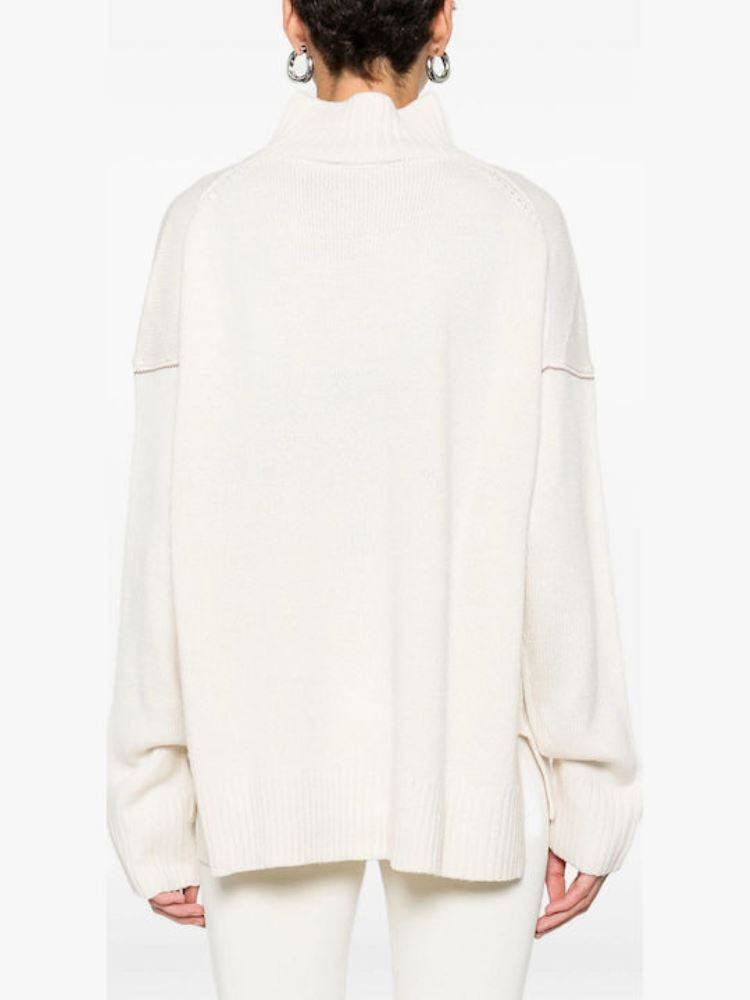 DKNY INTARSIA LOGO TURTLE TOP