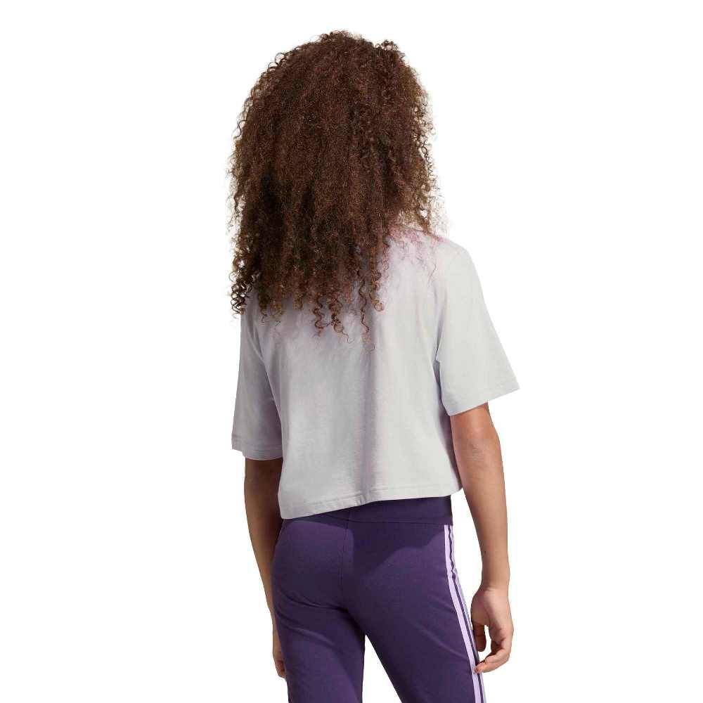 ADIDAS GIRLS EVERYDAY GLAM CROPPED GRAPHIC T-SHIRT