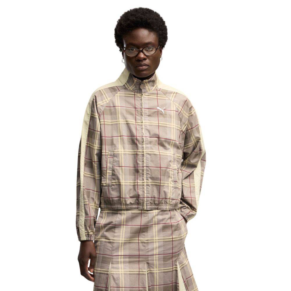 PUMA T7 RELAXED TARTAN WOVEN JACKET