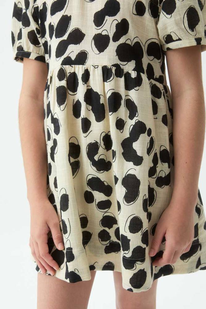 COMPANIA FANTASTICA DALMATIAN PRINT SHORT DRESS