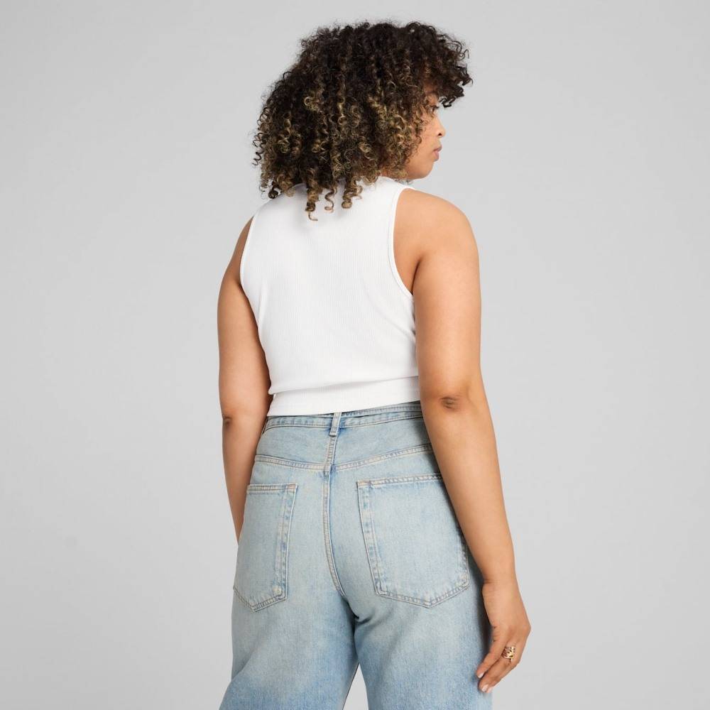 PUMA WARDROBE ESS RIBBED CROP TOP