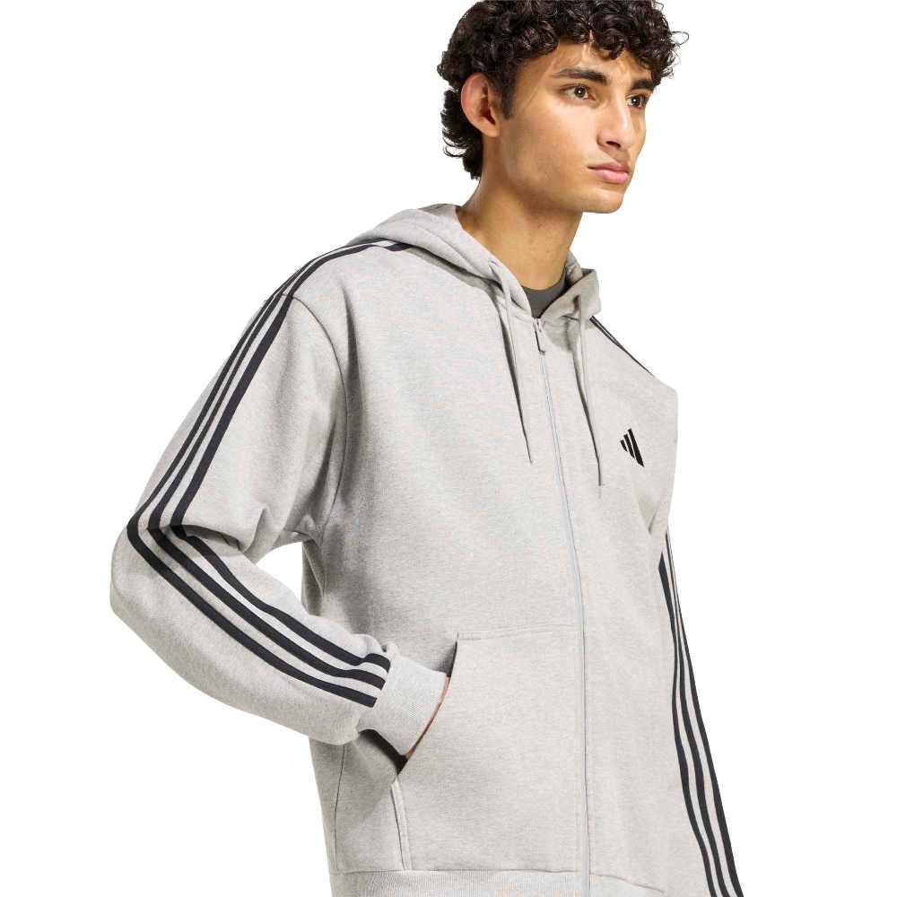 ADIDAS M ESSENTIALS 3-STRIPES FRENCH TERRY FULL-ZIP HOODIE