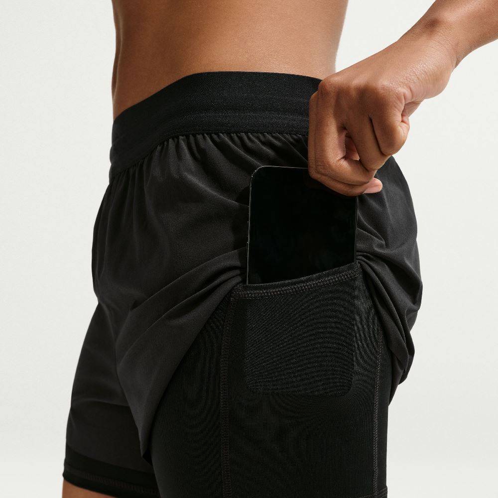 NIKE SWIFT DRI-FIT MID-RISE 2-IN-1 RUN SHORT