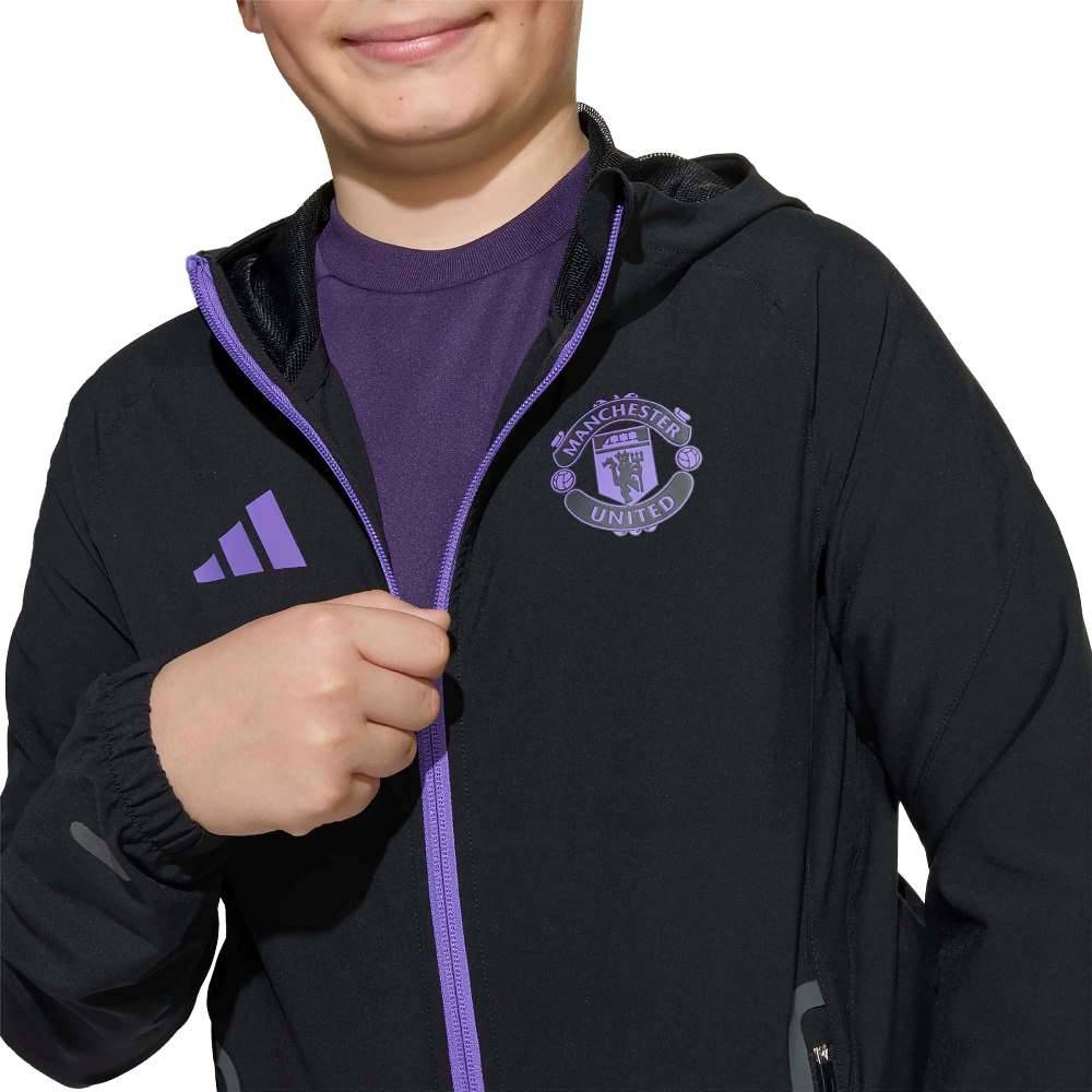 ADIDAS YOUTH MANCHESTER UNITED TIRO25 COMPETITION VIS TECH TRAVEL JACKET