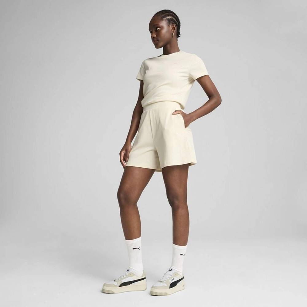 PUMA ESS ELEVATED HIGH-RISE RIB SHORTS 5