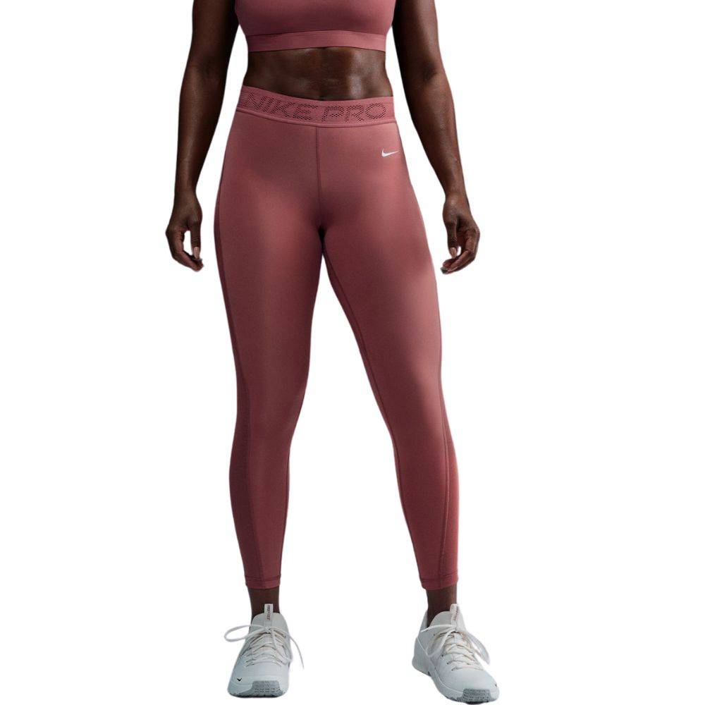 NIKE PRO DRI-FIT MED-RISE 7/8 MESH PANELED LEGGINGS