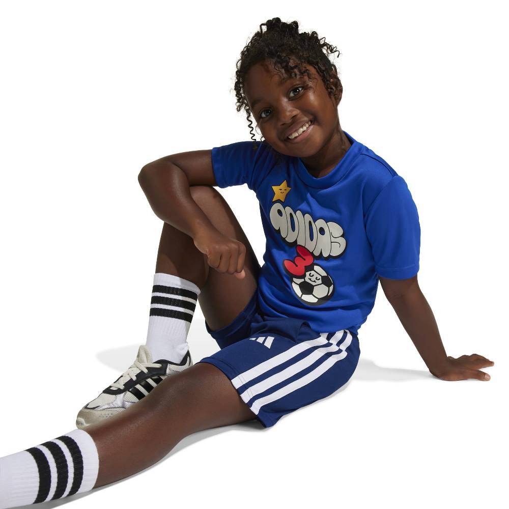 ADIDAS LITTLE KIDS TRAIN ESSENTIALS FUN PRINT SPORTS SET