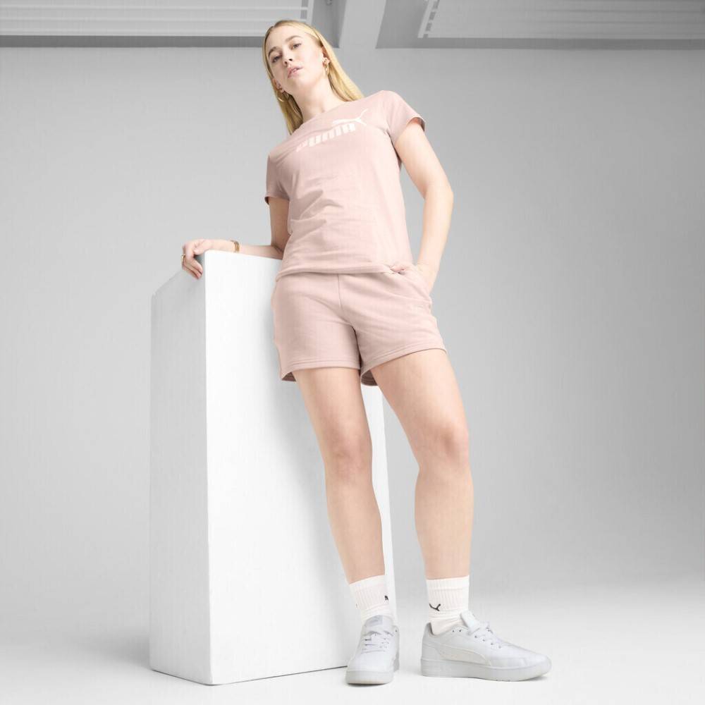 PUMA ESS SMALL NO. 1 LOGO 5'' HIGH-WAIST SHORTS TR (S)