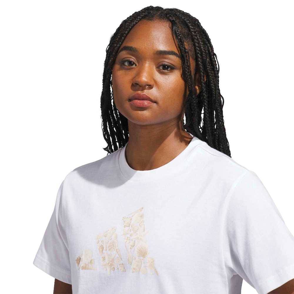 ADIDAS IRIDESCENT SHELLS BIG LOGO GRAPHIC T-SHIRT