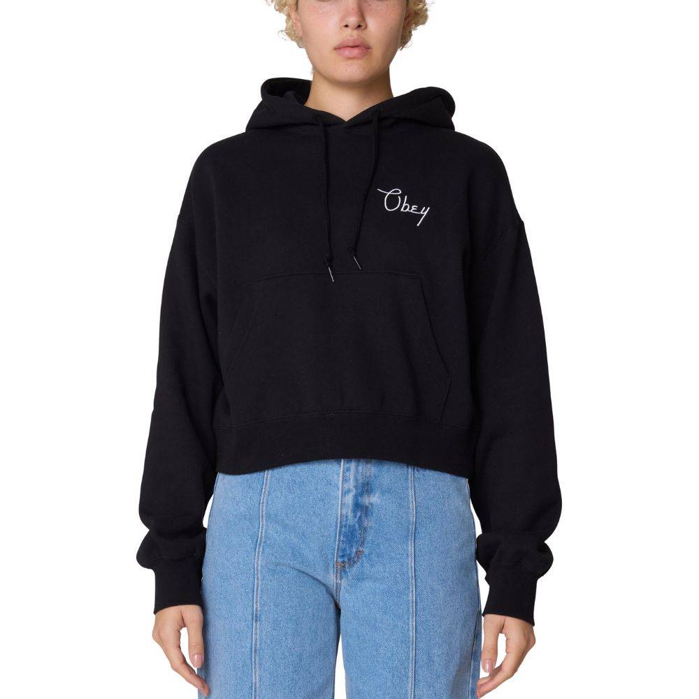 OBEY CITIES CROPPED HOOD FLEECE