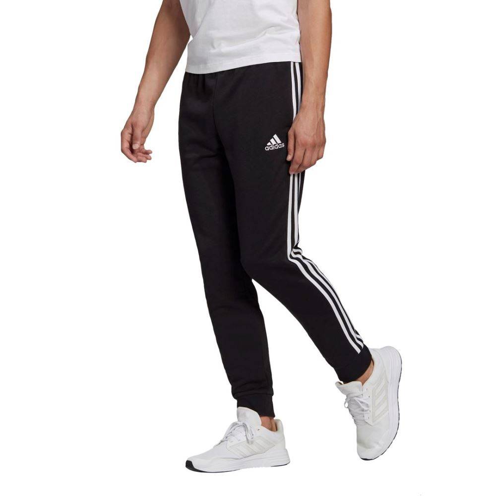 ADIDAS ESSENTIALS FRENCH TERRY TAPERED CUFF 3-STRIPES MENS JOGGERS