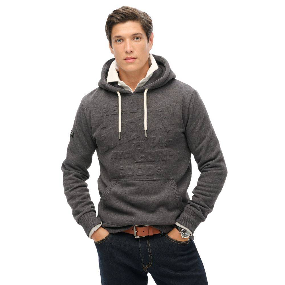SUPERDRY EMBOSSED LOGO GRAPHIC HOODIE